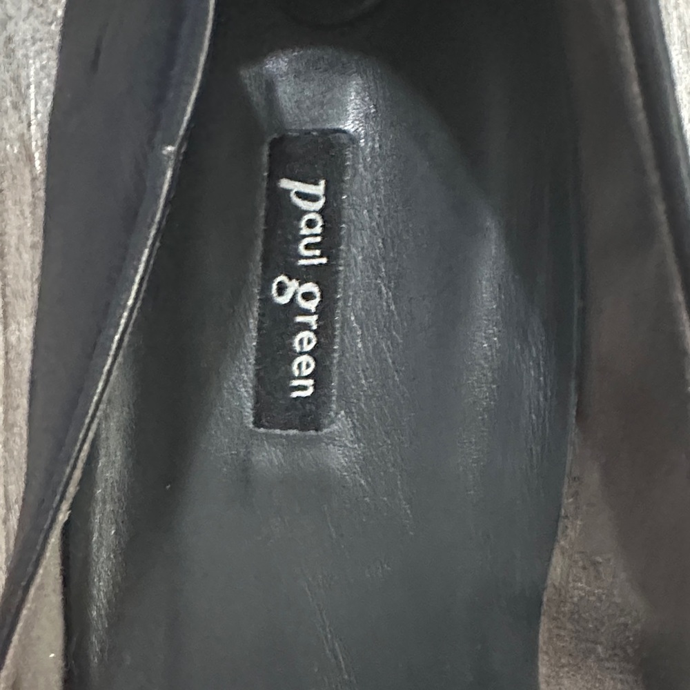 Paul Green Black Leather Flats - Picture 2 of 7